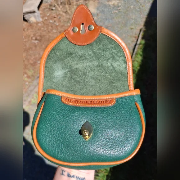 Vintage Dooney & Bourke Emerald Green AWL Calvalry R74 Mini Belt Crossbody Bag - Picture 8 of 13
